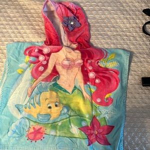 Disney Ariel mermaid overhead hooded towel